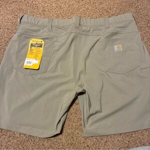 Carhartt Men's Tan relaxed force sun defender shorts